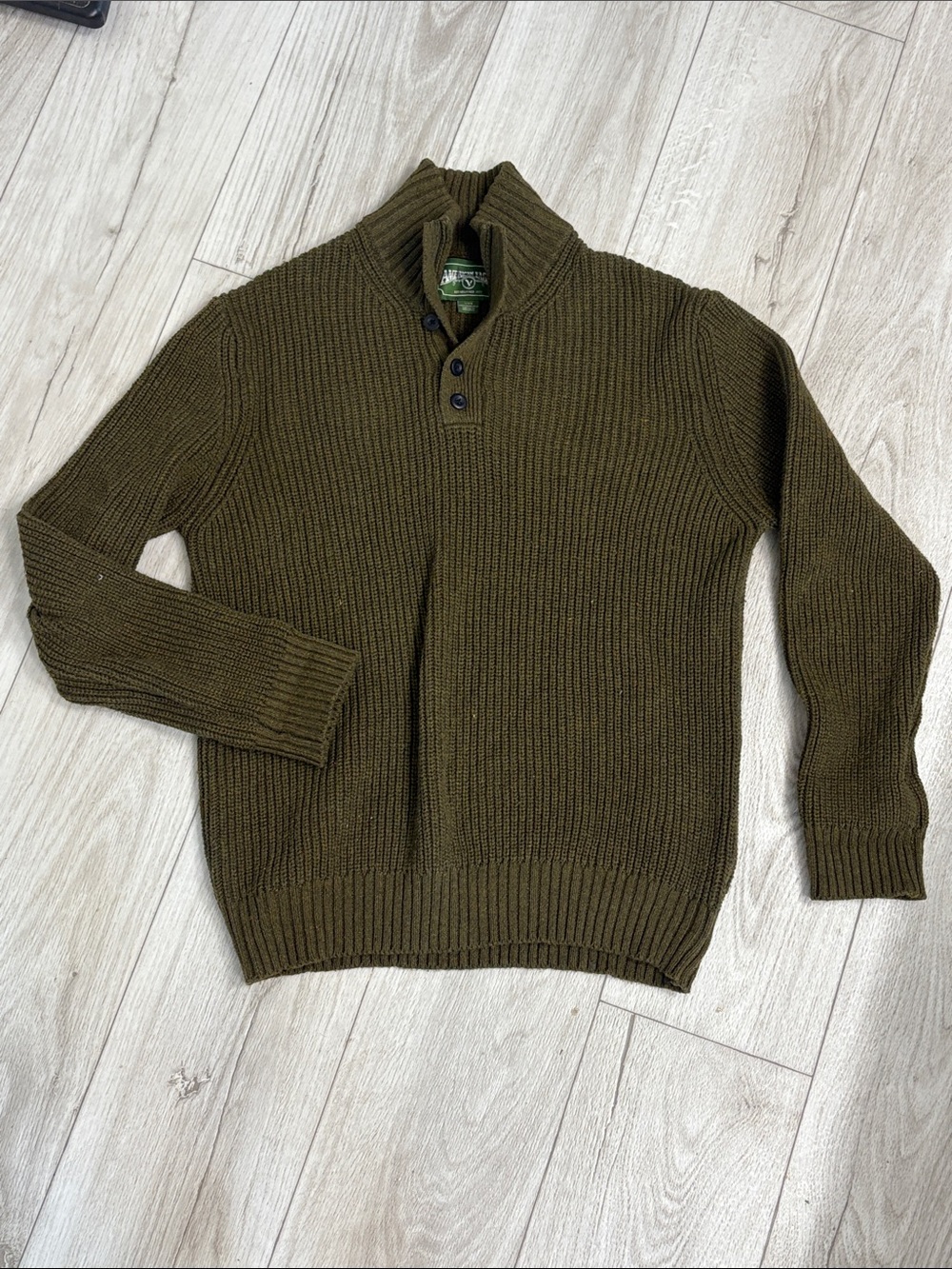 Olive chunky button sweater